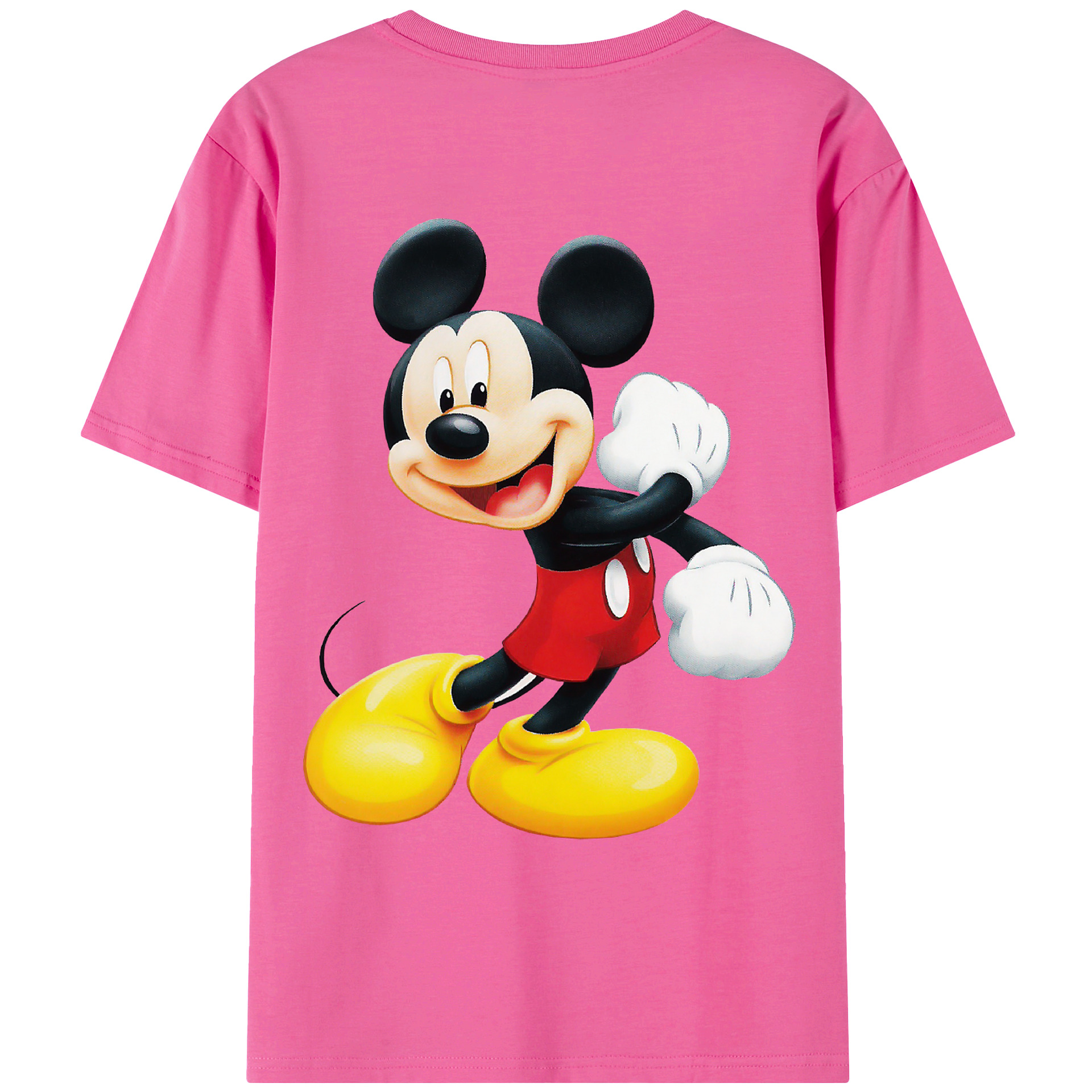 （画像用） ミッキーマウス Mickey Mouse レディース半袖Tシャツ(バックプリント)